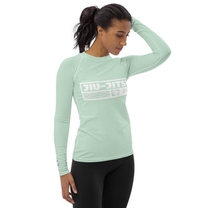 Womens Long Sleeve BJJ Rash Guard - Jiu-Jitsu 011 - Surf Crest BJJ Exclusive Jiu-Jitsu Long Sleeve Rash Guard Womens