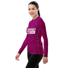 Womens Long Sleeve BJJ Rash Guard - Jiu-Jitsu 014 - Fresh Eggplant BJJ Exclusive Jiu-Jitsu Long Sleeve Rash Guard Womens