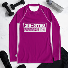 Womens Long Sleeve BJJ Rash Guard - Jiu-Jitsu 014 - Fresh Eggplant BJJ Exclusive Jiu-Jitsu Long Sleeve Rash Guard Womens