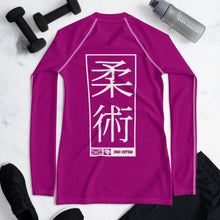 Womens Long Sleeve BJJ Rash Guard - Jiu-Jitsu 014 - Fresh Eggplant BJJ Exclusive Jiu-Jitsu Long Sleeve Rash Guard Womens