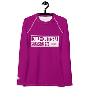 Womens Long Sleeve BJJ Rash Guard - Jiu-Jitsu 014 - Fresh Eggplant BJJ Exclusive Jiu-Jitsu Long Sleeve Rash Guard Womens