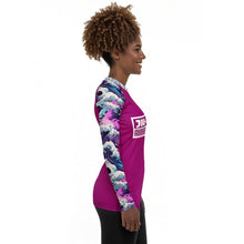 Women’s Long Sleeve BJJ Rash Guard and Leggings — Purple Wave Jiu‑Jitsu Set