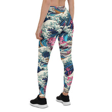 Women's Long Sleeve BJJ Rash Guard and Leggings  —  The Great Wave Off Kanagawa Jiu-Jitsu Set