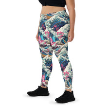 Women's Long Sleeve BJJ Rash Guard and Leggings  —  The Great Wave Off Kanagawa Jiu-Jitsu Set