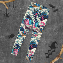 Women's Long Sleeve BJJ Rash Guard and Leggings  —  The Great Wave Off Kanagawa Jiu-Jitsu Set