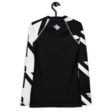 Women's Long Sleeve Classic Jiu-Jitsu Rash Guard - Houndstooth 001 Noir