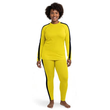 Kill Bill Vibes: Plus Size Women's Long Sleeve Rash Guard and Yoga Pants Ensemble