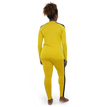 Kill Bill Vibes: Plus Size Women's Long Sleeve Rash Guard and Yoga Pants Ensemble