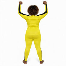 Kill Bill Vibes: Plus Size Women's Long Sleeve Rash Guard and Yoga Pants Ensemble