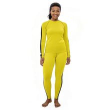 Kill Bill Vibes: Plus Size Women's Long Sleeve Rash Guard and Yoga Pants Ensemble