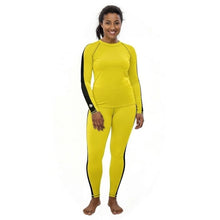 Kill Bill Vibes: Plus Size Women's Long Sleeve Rash Guard and Yoga Pants Ensemble
