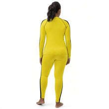 Kill Bill Vibes: Plus Size Women's Long Sleeve Rash Guard and Yoga Pants Ensemble