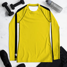 Kill Bill Vibes: Plus Size Women's Long Sleeve Rash Guard and Yoga Pants Ensemble