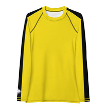 Kill Bill Vibes: Plus Size Women's Long Sleeve Rash Guard and Yoga Pants Ensemble