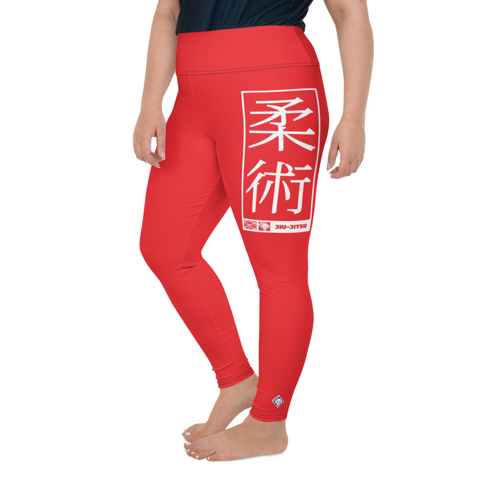 Women's Plus Size Yoga Pants Workout Leggings For Jiu Jitsu 001 - Scarlet Exclusive Jiu-Jitsu Leggings Plus Size Tights Womens