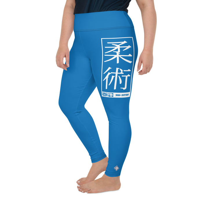 Women's Plus Size Yoga Pants Workout Leggings For Jiu Jitsu 004 - Azul Exclusive Jiu-Jitsu Leggings Plus Size Tights Womens