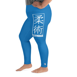 Women's Plus Size Yoga Pants Workout Leggings For Jiu Jitsu 004 - Azul Exclusive Jiu-Jitsu Leggings Plus Size Tights Womens