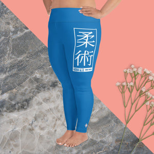 Women's Plus Size Yoga Pants Workout Leggings For Jiu Jitsu 004 - Azul Exclusive Jiu-Jitsu Leggings Plus Size Tights Womens