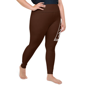 Women's Plus Size Yoga Pants Workout Leggings For Jiu Jitsu 006 - Chocolate Exclusive Jiu-Jitsu Leggings Plus Size Tights Womens