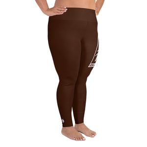 Women's Plus Size Yoga Pants Workout Leggings For Jiu Jitsu 006 - Chocolate Exclusive Jiu-Jitsu Leggings Plus Size Tights Womens