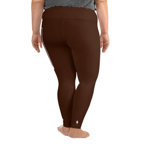 Women's Plus Size Yoga Pants Workout Leggings For Jiu Jitsu 006 - Chocolate Exclusive Jiu-Jitsu Leggings Plus Size Tights Womens