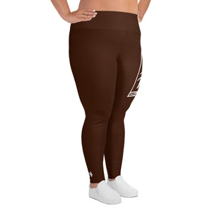 Women's Plus Size Yoga Pants Workout Leggings For Jiu Jitsu 006 - Chocolate Exclusive Jiu-Jitsu Leggings Plus Size Tights Womens