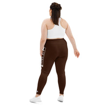 Women's Plus Size Yoga Pants Workout Leggings For Jiu Jitsu 006 - Chocolate Exclusive Jiu-Jitsu Leggings Plus Size Tights Womens