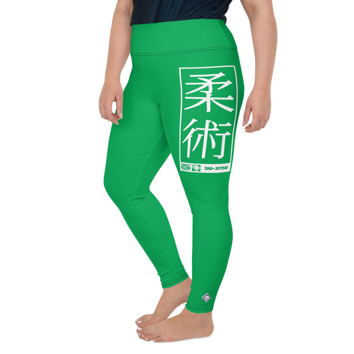 Women's Plus Size Yoga Pants Workout Leggings For Jiu Jitsu 009 - Jade Exclusive Jiu-Jitsu Leggings Plus Size Tights Womens