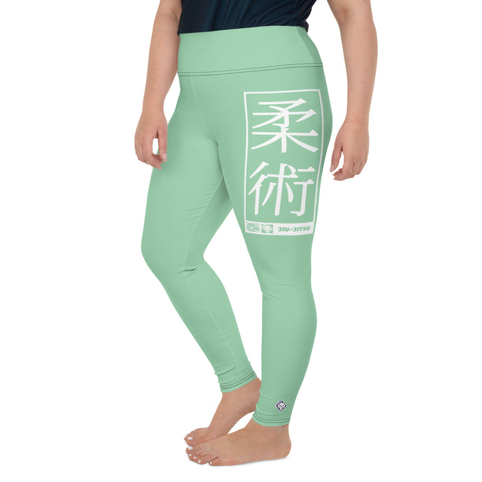 Women's Plus Size Yoga Pants Workout Leggings For Jiu Jitsu 010 - Vista Blue Exclusive Jiu-Jitsu Leggings Plus Size Tights Womens