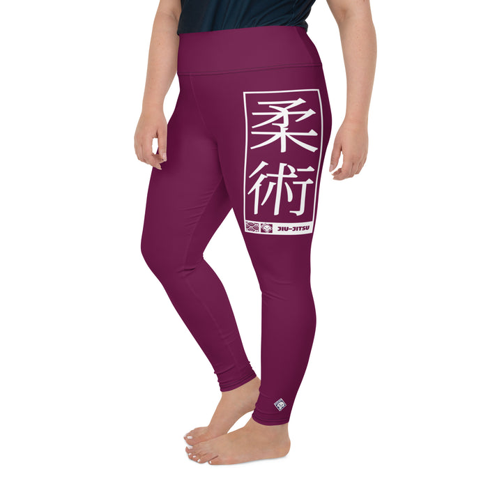 Women's Plus Size Yoga Pants Workout Leggings For Jiu Jitsu 013 - Tyrian Purple Exclusive Jiu-Jitsu Leggings Plus Size Tights Womens