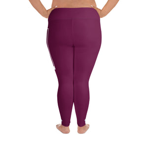 Women's Plus Size Yoga Pants Workout Leggings For Jiu Jitsu 013 - Tyrian Purple Exclusive Jiu-Jitsu Leggings Plus Size Tights Womens