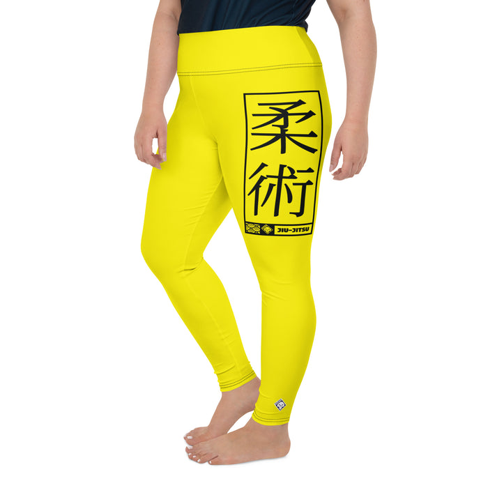 Women's Plus Size Yoga Pants Workout Leggings For Jiu Jitsu 017 - Golden Sun Exclusive Jiu-Jitsu Leggings Plus Size Tights Womens