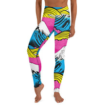 Women's Pop Art Yoga Pants - Roy Lichtenstein Inspired Mt Fuji Print 001 Exclusive Leggings Mt Fuji Tights Womens