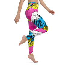 Women's Pop Art Yoga Pants - Roy Lichtenstein Inspired Mt Fuji Print 001 Exclusive Leggings Mt Fuji Tights Womens