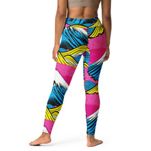 Women's Pop Art Yoga Pants - Roy Lichtenstein Inspired Mt Fuji Print 001 Exclusive Leggings Mt Fuji Tights Womens