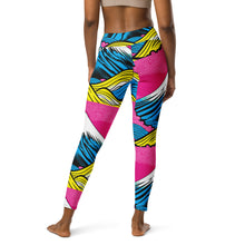 Women's Pop Art Yoga Pants - Roy Lichtenstein Inspired Mt Fuji Print 001 Exclusive Leggings Mt Fuji Tights Womens