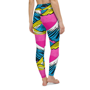 Women's Pop Art Yoga Pants - Roy Lichtenstein Inspired Mt Fuji Print 001 Exclusive Leggings Mt Fuji Tights Womens