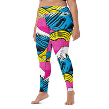 Women's Pop Art Yoga Pants - Roy Lichtenstein Inspired Mt Fuji Print 001 Exclusive Leggings Mt Fuji Tights Womens