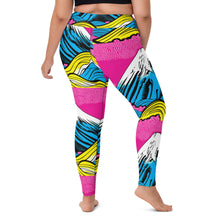 Women's Pop Art Yoga Pants - Roy Lichtenstein Inspired Mt Fuji Print 001 Exclusive Leggings Mt Fuji Tights Womens