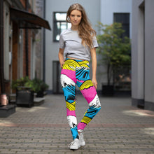 Women's Pop Art Yoga Pants - Roy Lichtenstein Inspired Mt Fuji Print 001 Exclusive Leggings Mt Fuji Tights Womens