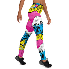 Women's Pop Art Yoga Pants - Roy Lichtenstein Inspired Mt Fuji Print 001 Exclusive Leggings Mt Fuji Tights Womens