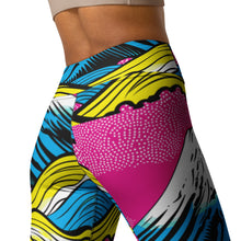 Women's Pop Art Yoga Pants - Roy Lichtenstein Inspired Mt Fuji Print 001 Exclusive Leggings Mt Fuji Tights Womens