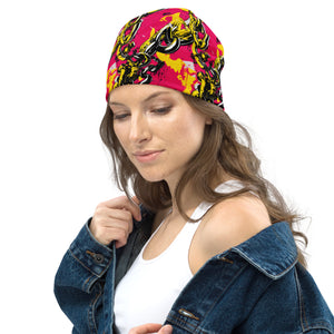 Women's Running Beanie - Golden Chains 001 Beanie Exclusive Hats Running Womens