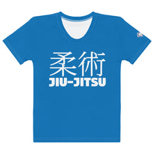 Women's Short Sleeve BJJ Rash Guard - Classic Jiu-Jitsu Style - Azul