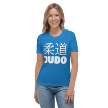 Women's Short Sleeve Classic Rash Guard - Designed for Judo and BJJ - Azul