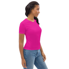 Women's Short Sleeve Rash Guard for Brazilian Jiu-Jitsu Training - Hollywood Cerise