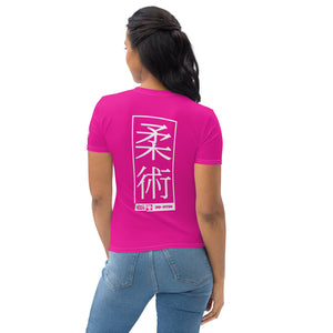 Women's Short Sleeve Rash Guard for Judo - Durable and Flexible Design - Hollywood Cerise