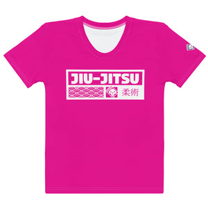 Women's Short Sleeve Rash Guard for Judo - Durable and Flexible Design - Hollywood Cerise