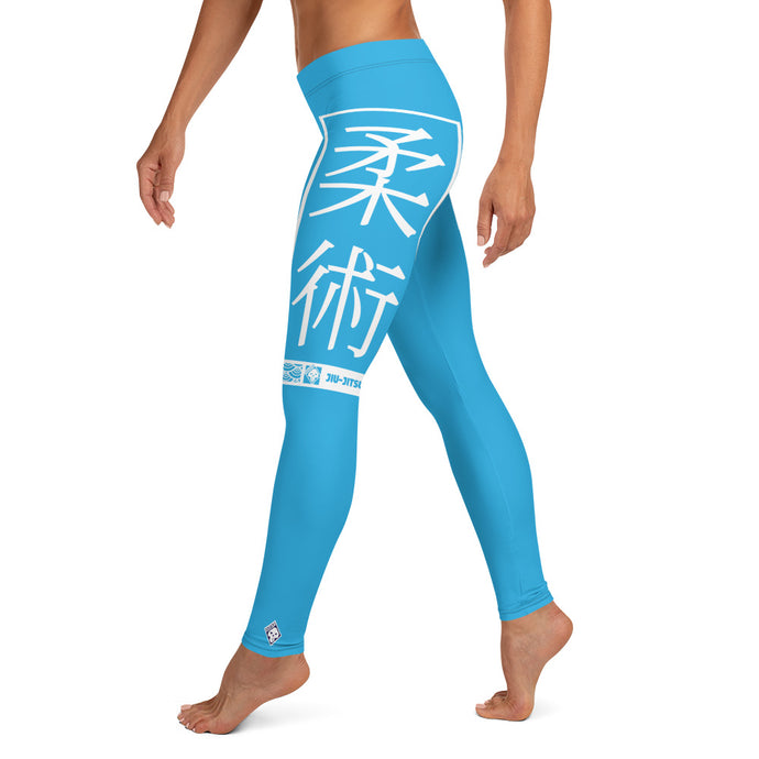 Women's Yoga Pants Workout Leggings For Jiu Jitsu 005 - Cyan