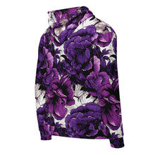 Womens Zip Hoodie - Purple Flowers 001 Athleisure Exclusive Hoodies Running Womens